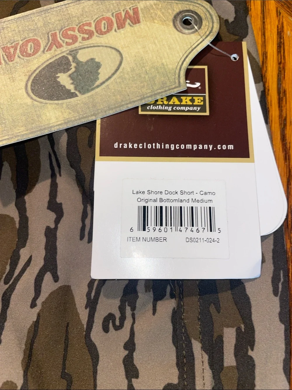 NWT Drake Lake Shore Dock Short-Camo, medium